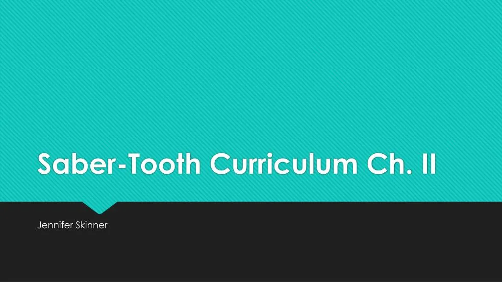 saber tooth curriculum ch ii