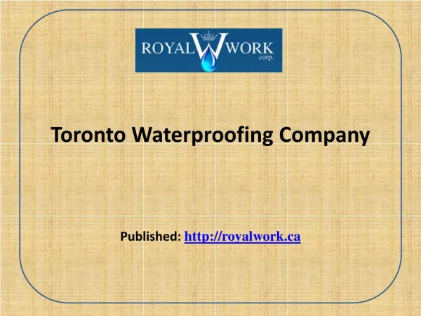 Toronto Waterproofing Company