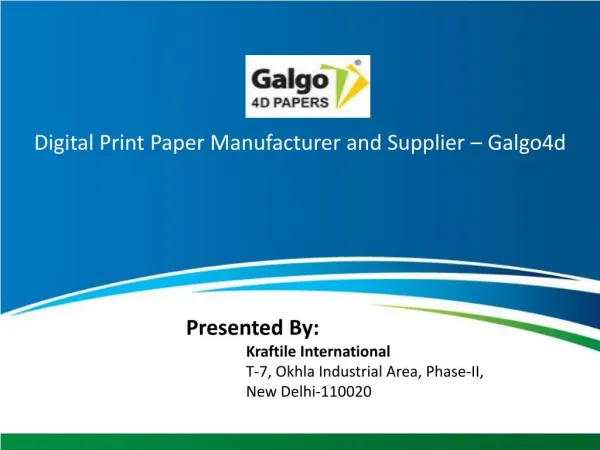 Digital Print Paper Manufacturer and Supplier – Galgo4d