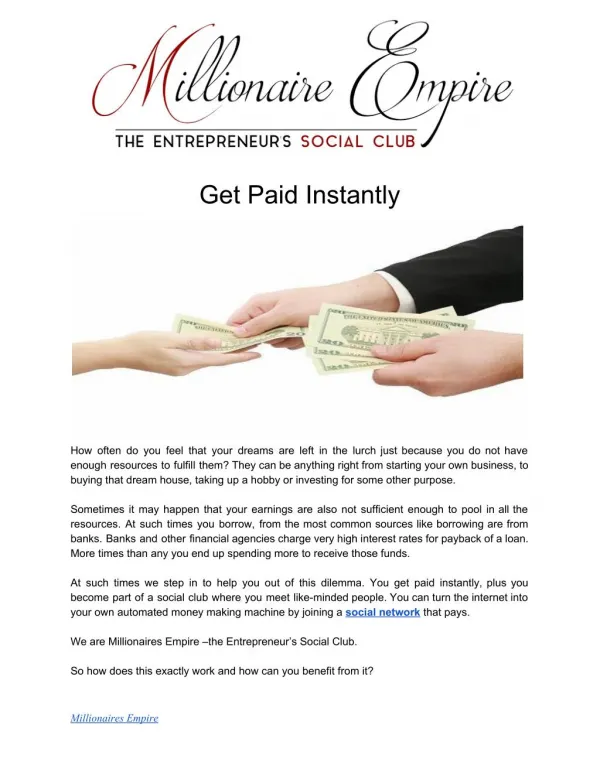 Get Paid Instantly