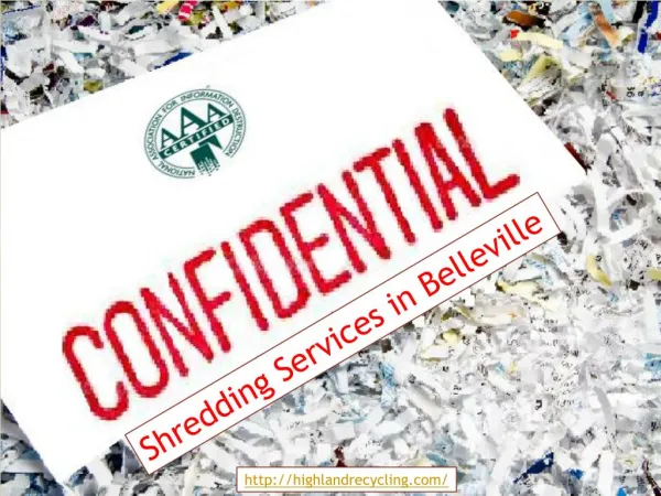 Confidential Shredding Services in Belleville