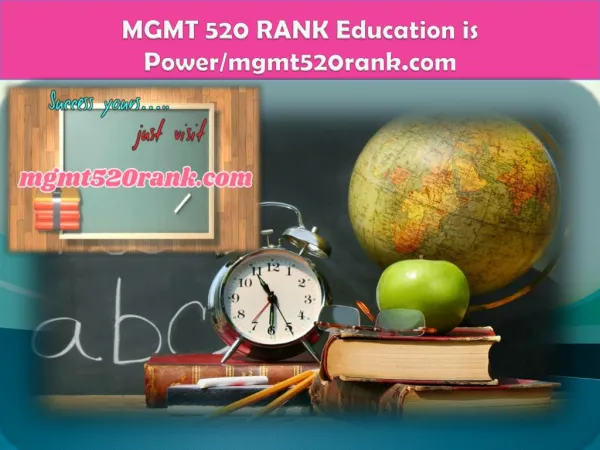 MGMT 520 RANK Education is Power/mgmt520rank.com