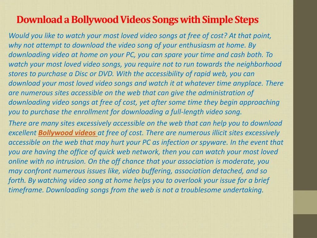 PPT - Download a Bollywood Videos Songs with Simple Steps PowerPoint ...