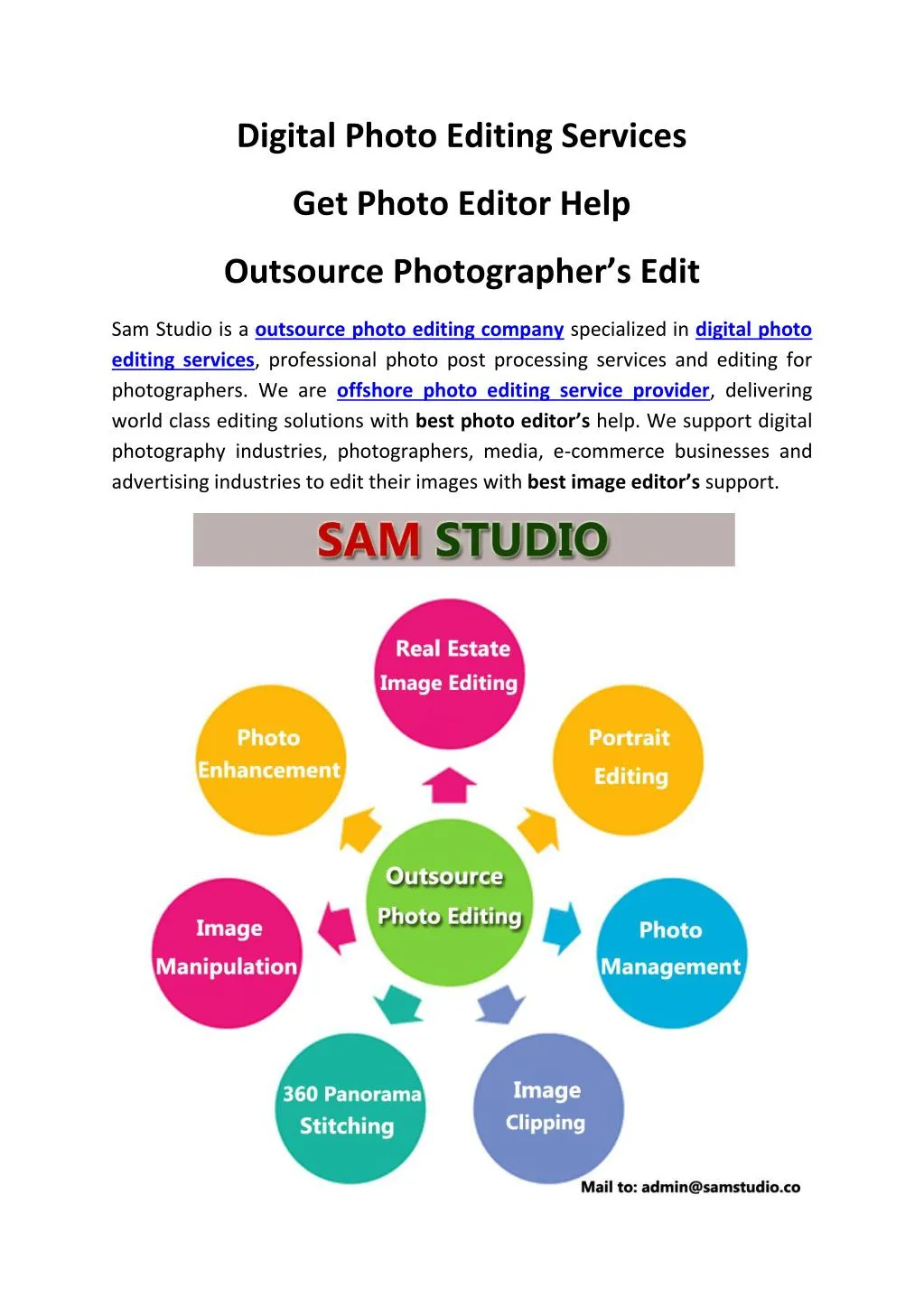 digital photo editing services