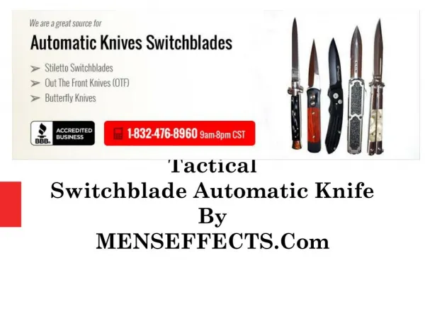 Tactical Switchblade Automatic Knife By MENSEFFECTS