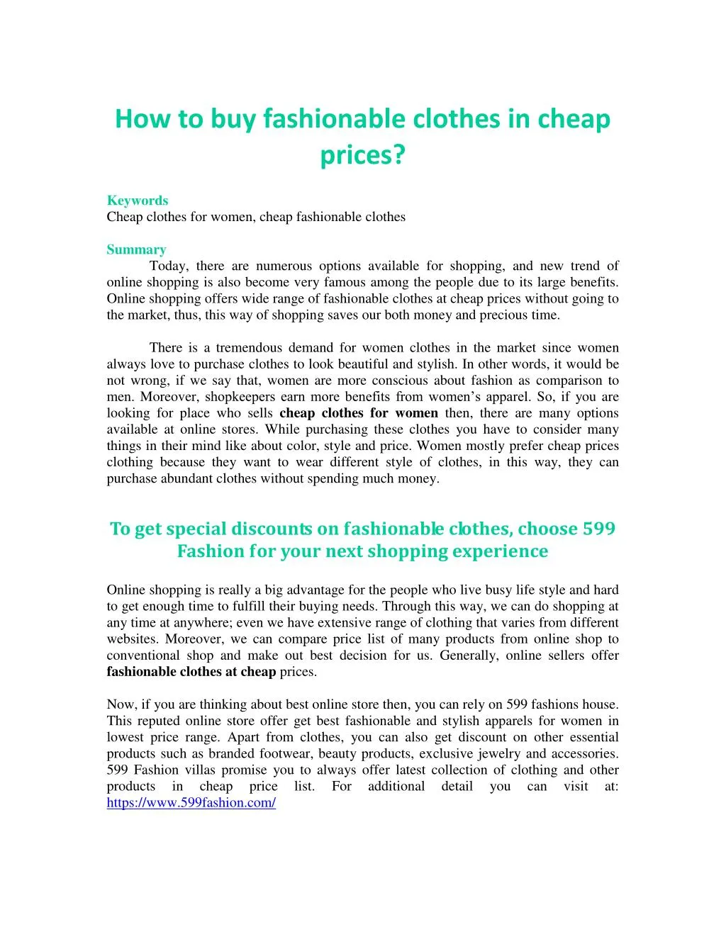 how to buy fashionable clothes in cheap prices