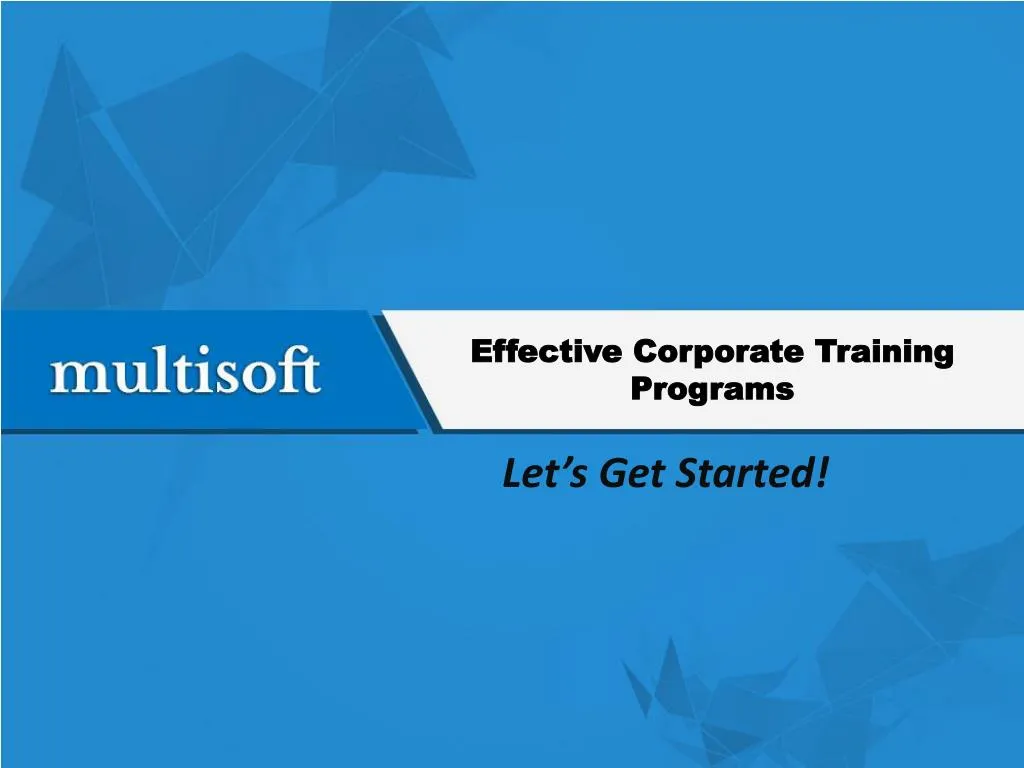 effective corporate training programs