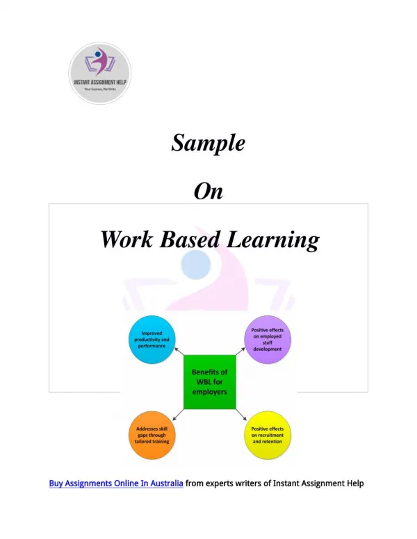 Work Based Learning Sample