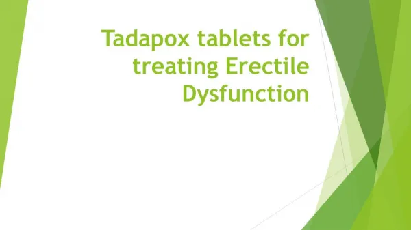 Tadapox tablets for treating Erectile Dysfunction
