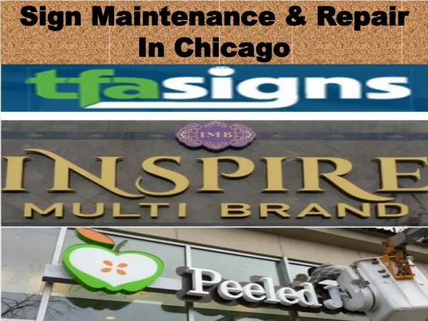 Sign Maintenance & Repair In Chicago