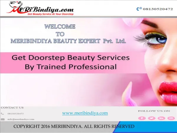 Beauty Services At Doorstep