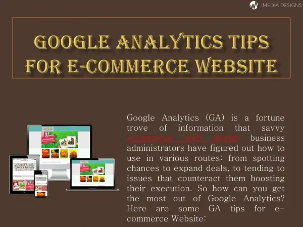 Google Analytics Tips For E Commerce Website