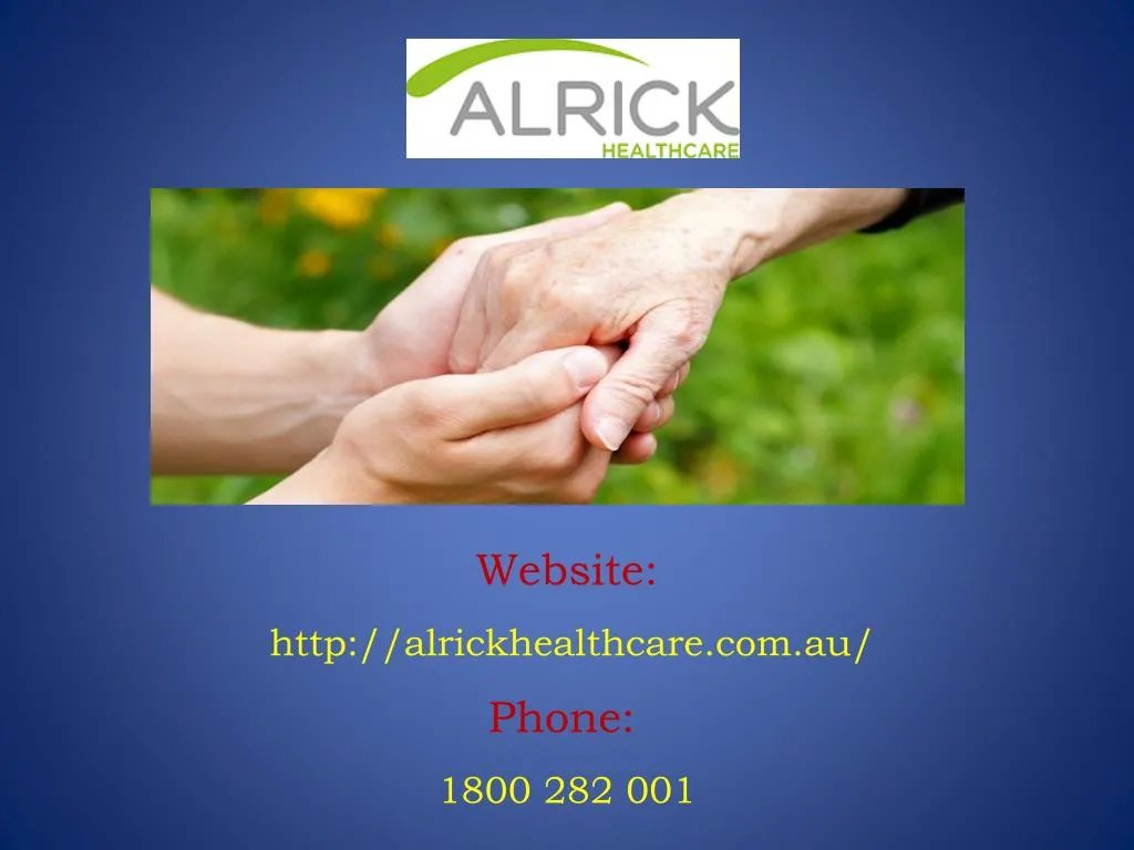 website http alrickhealthcare com au phone 1800