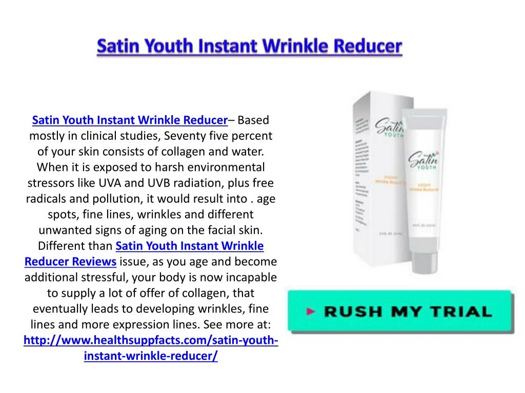 satin youth instant wrinkle reducer based mostly