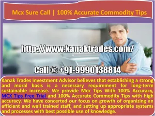 MCX Sure shot Tips | 100% Accurate Commodity Tips