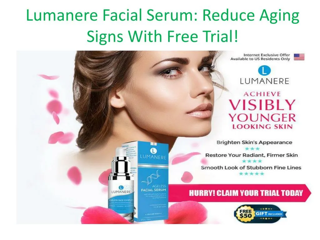 lumanere facial serum reduce aging signs with free trial