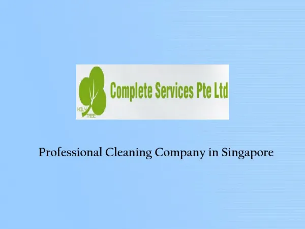 Cleaning Industry in Singapore