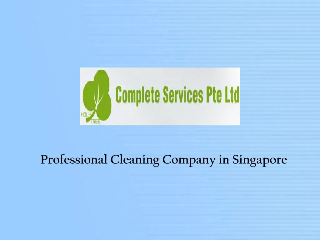 professional cleaning company in singapore