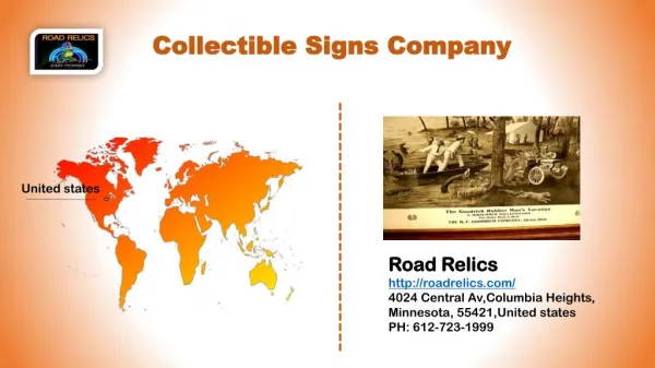 Attractive collectible signs company in USA