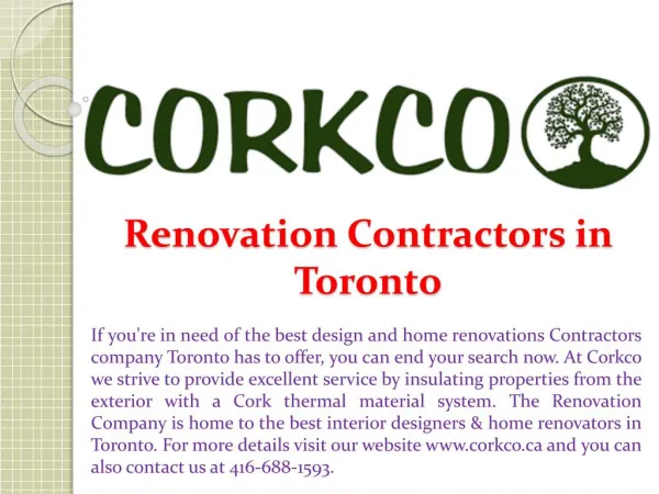 Renovation Contractors in Toronto