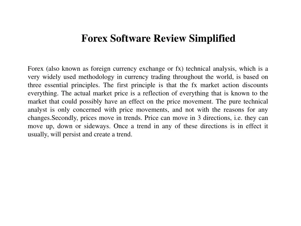forex software review simplified