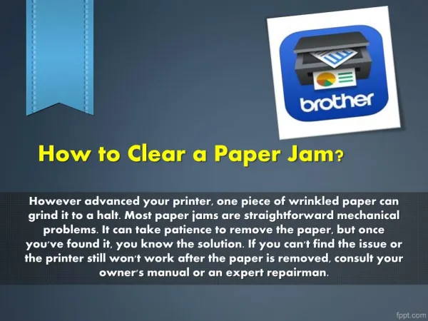 How to Clear a Paper Jam?