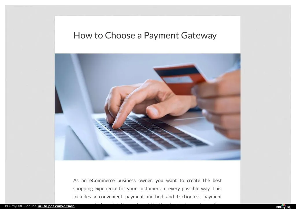 how to choose a payment gateway