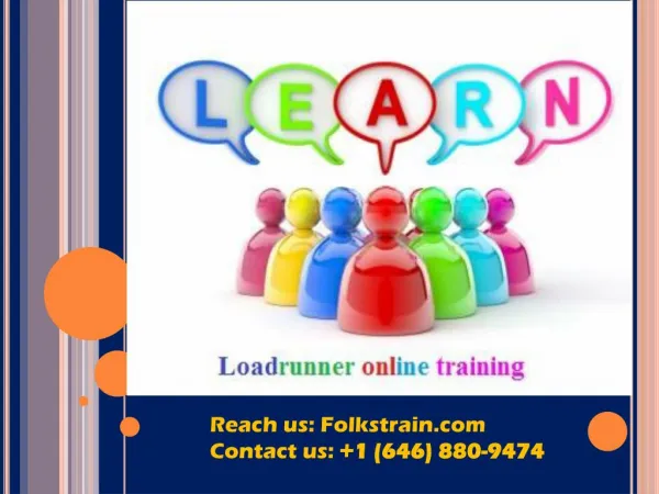 LoadRunner Online training