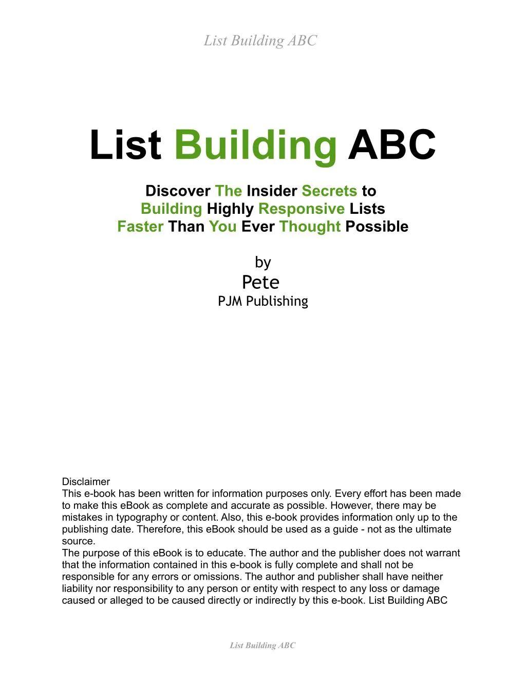 list building abc