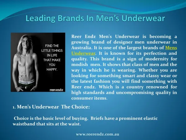 Leading Brands In Men’s Underwear