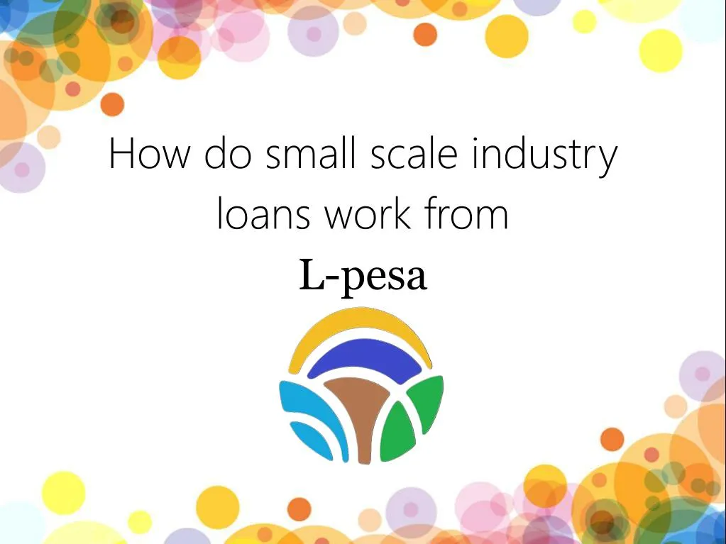 how do small scale industry loans work from l pesa