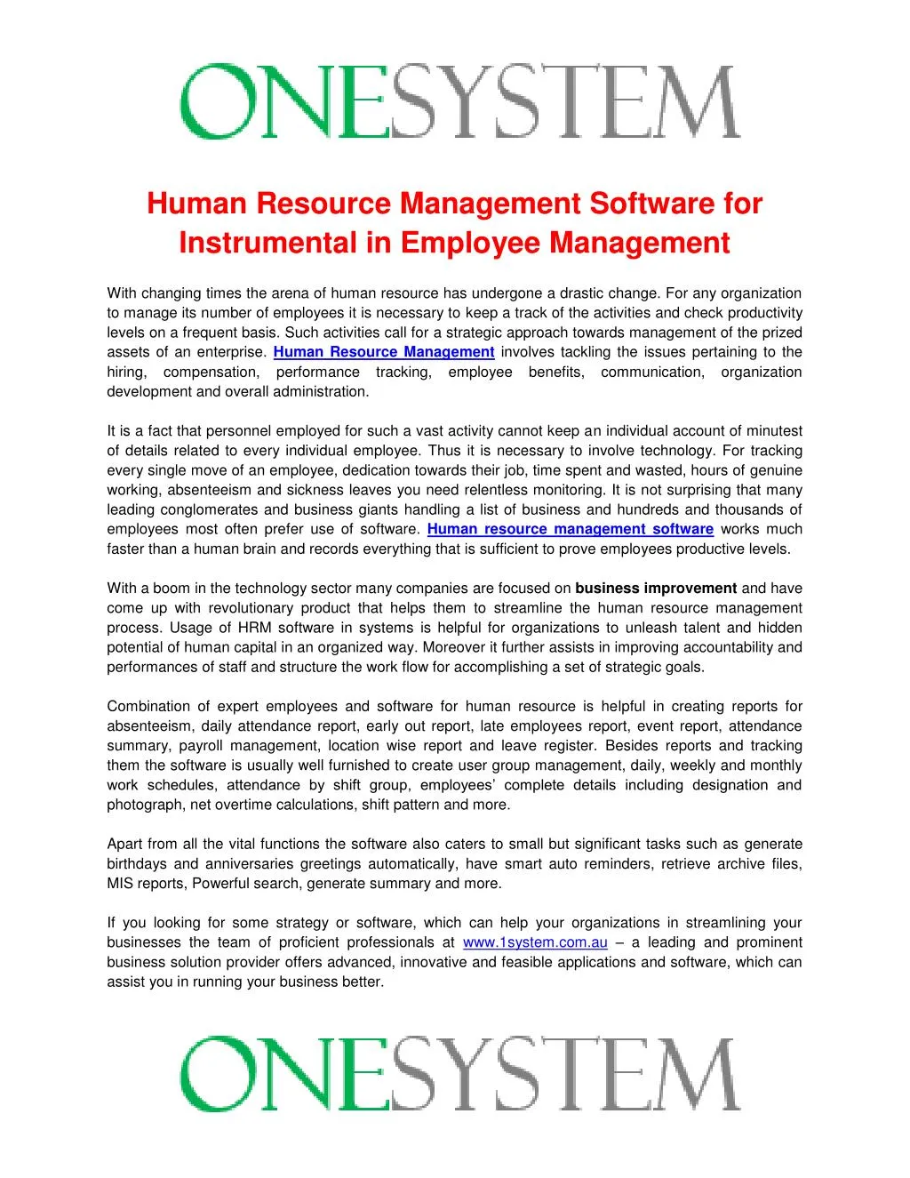 human resource management software