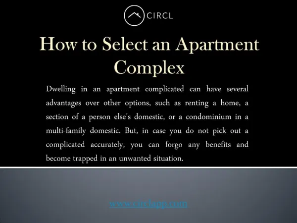 How to Choose an Apartment Complex | CIRCL