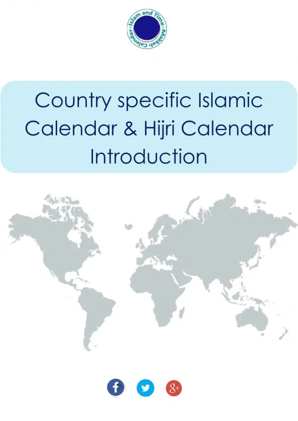 Country Specific Islamic Calendar & Hijri Calendar Introduction - Makkah Calendar