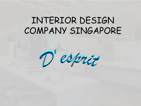 Interior Design Company Singapore