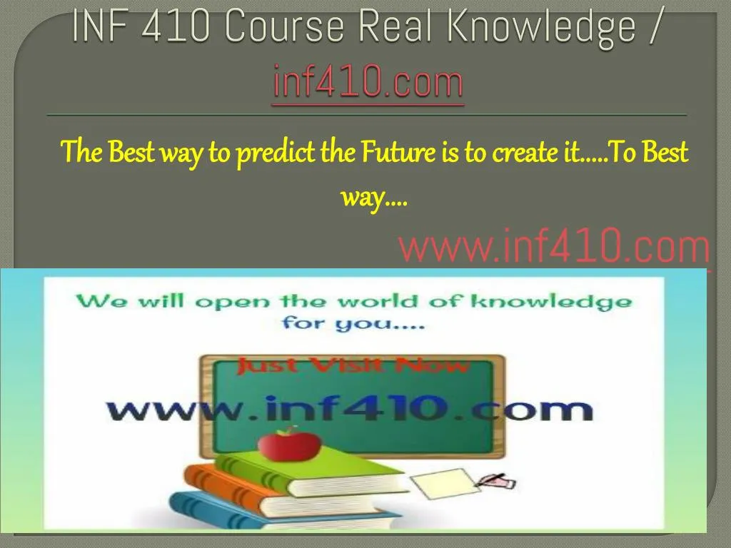 inf 410 course real knowledge inf410 com
