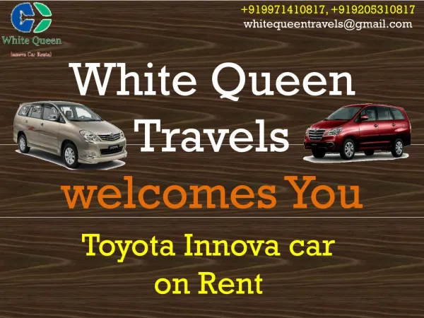 Toyota innova car on Rent and hire in Delhi