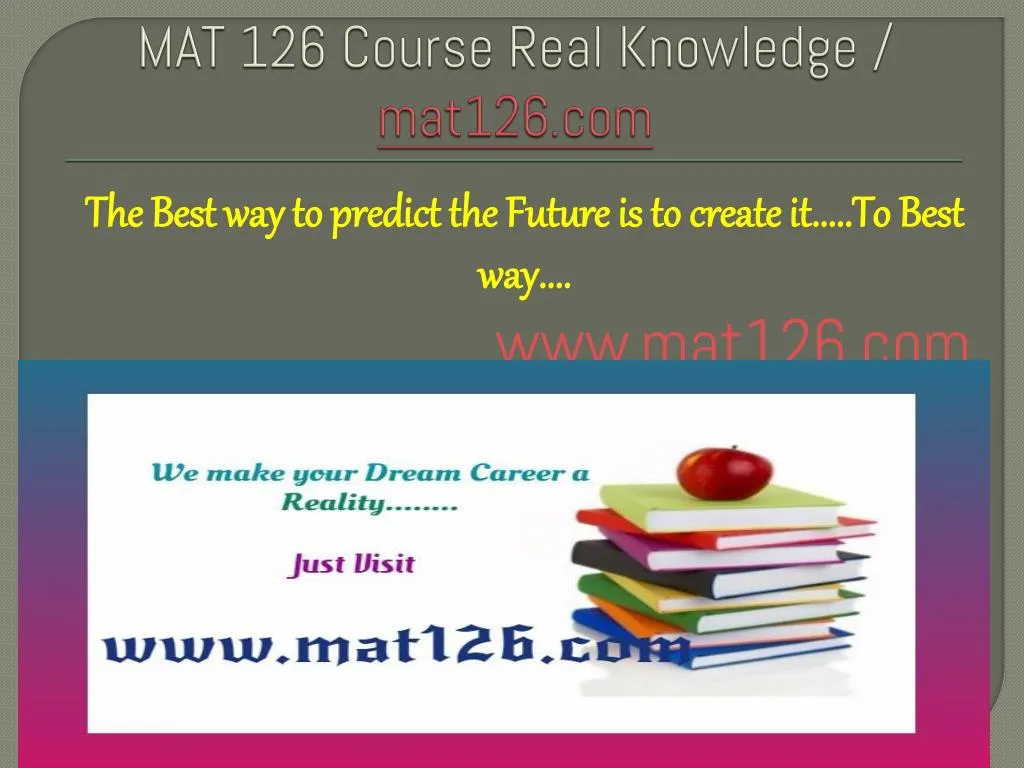 mat 126 course real knowledge mat126 com
