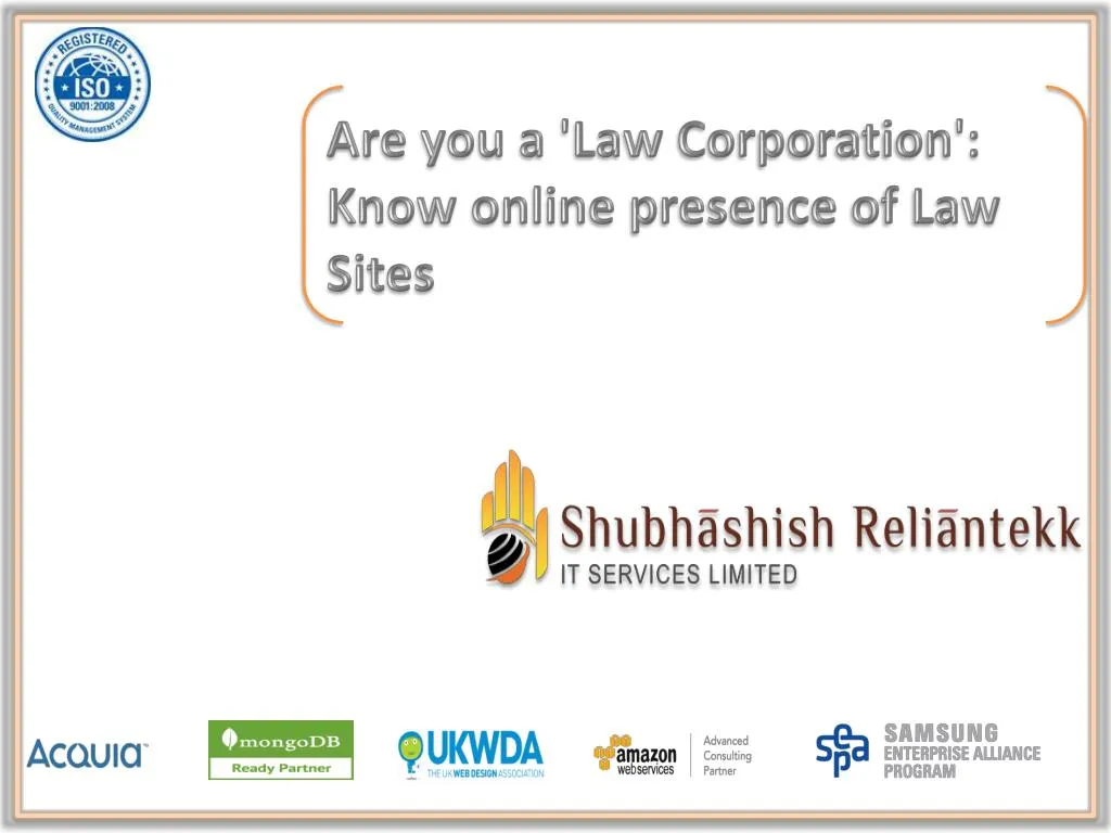 are you a law corporation know online presence