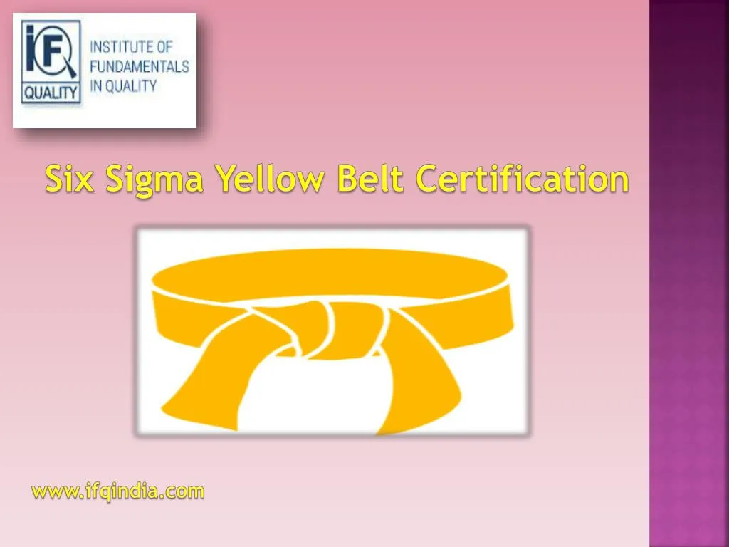 six sigma yellow belt certification