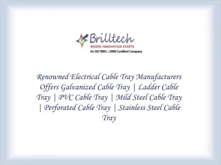 Cable Tray - slide 1