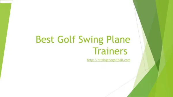 best golf swing plane trainers