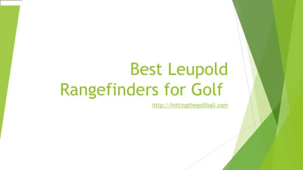 Best leupold golf rangefinders