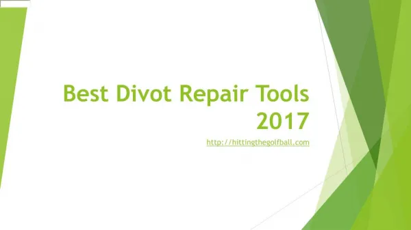 Best divot repair tools