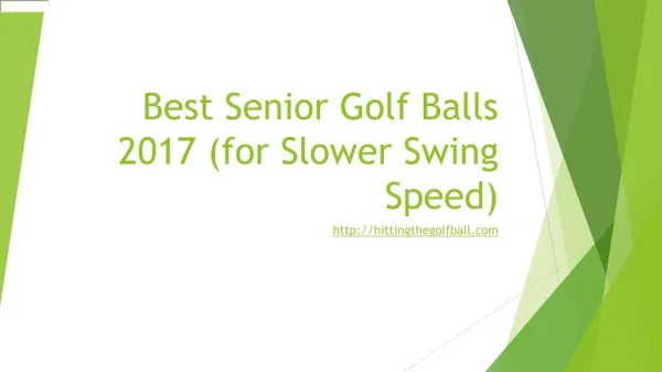 Best Senior Golf Balls