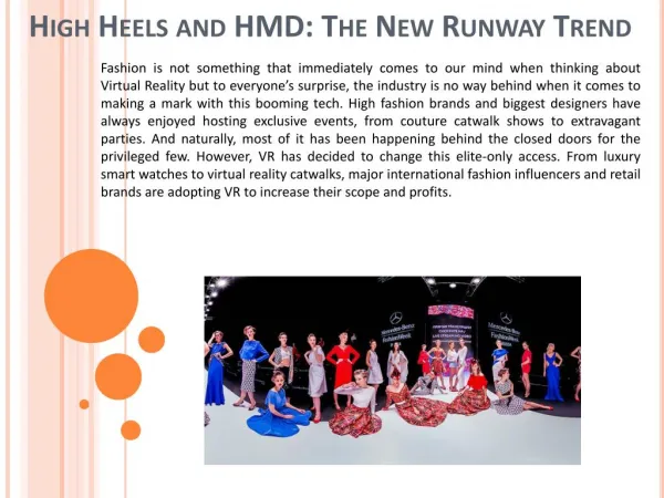 High Heels and HMD: The New Runway Trend