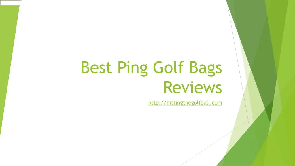 best ping golf bags