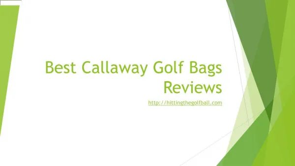 best callaway golf bags