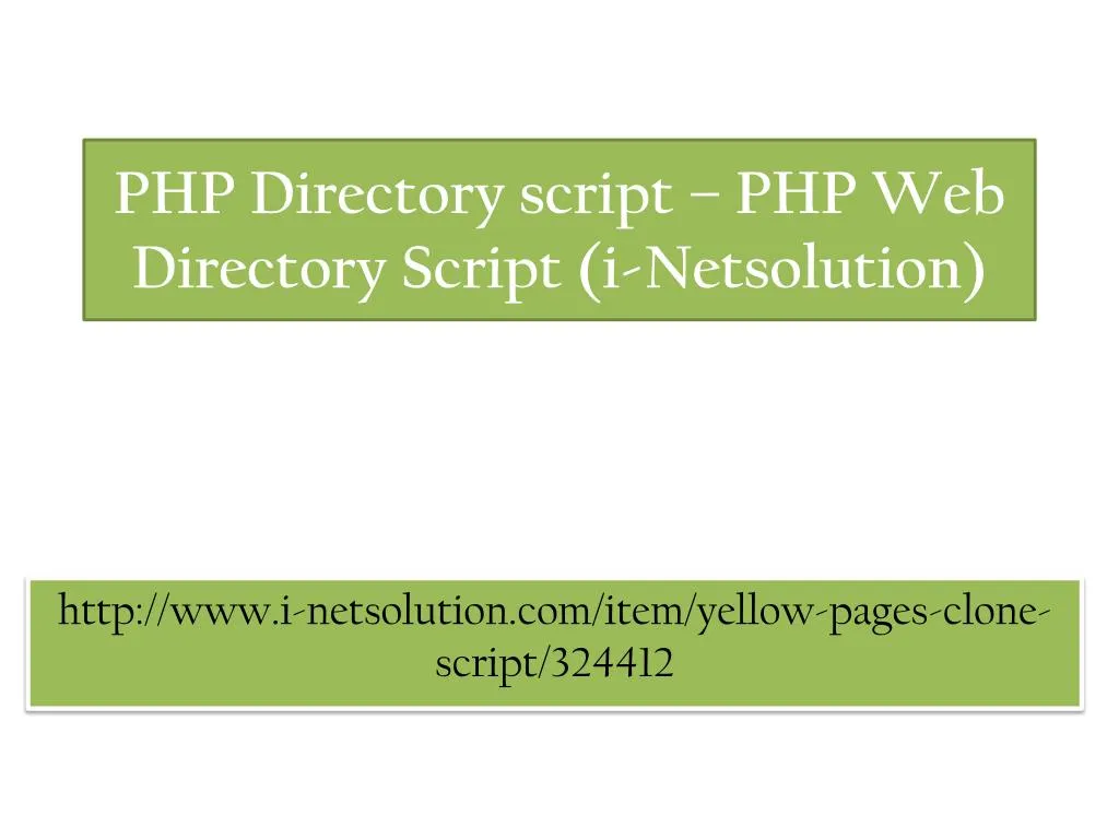 php directory script php web directory script i netsolution