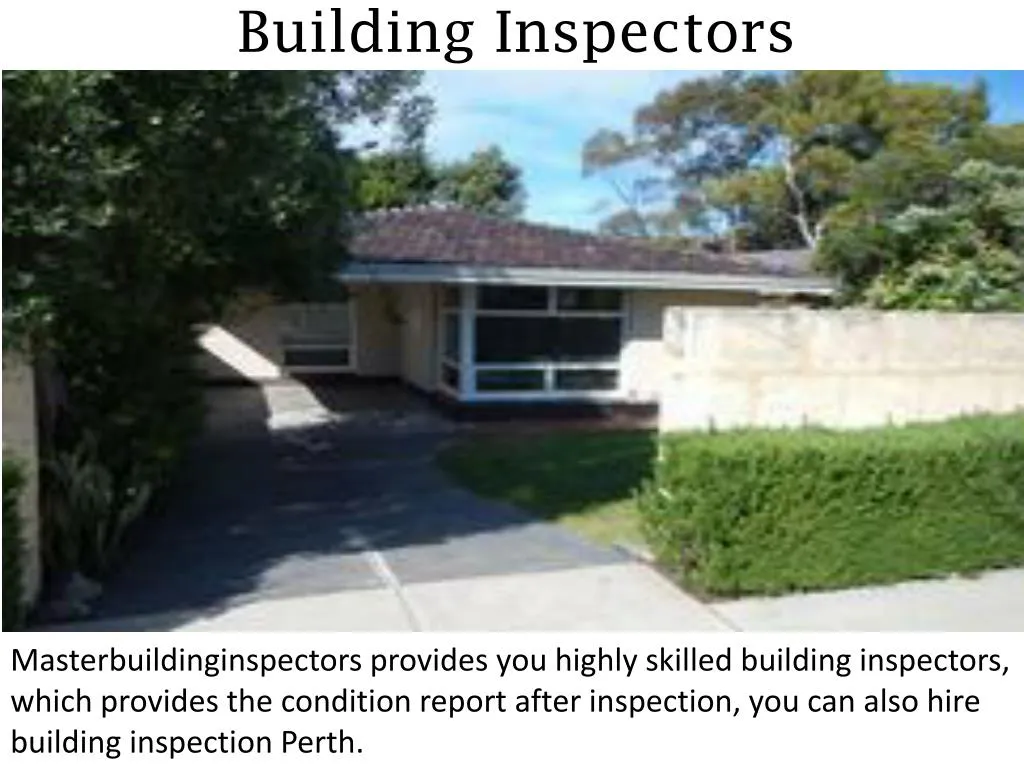 building inspectors